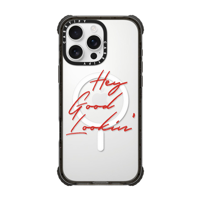 CASETiFY iPhone 16 Pro Max Case Black ウルトラ インパクトケース MagSafe 対応 Quote,Typography HEY GOOD LOOKIN' CASETiFY iPhone 16 Pro Max Case Black ウルトラ インパクトケース MagSafe 対応 Quote,Typography HEY GOOD LOOKIN'