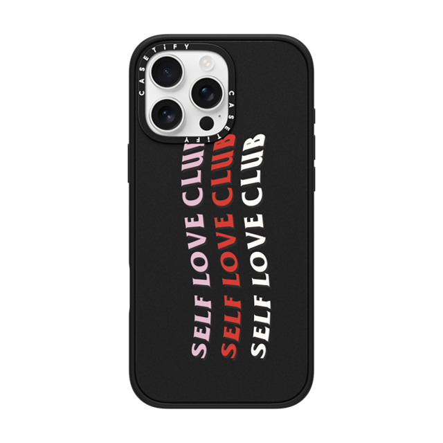 CASETiFY iPhone 16 Pro Max Case Matte Black Impact Case MagSafe Compatible Quote,Typography Quote,Typography SELF LOVE CLUB Mother's Day CASETiFY iPhone 16 Pro Max Case Matte Black Impact Case MagSafe Compatible Quote,Typography Quote,Typography SELF LOVE CLUB Mother's Day
