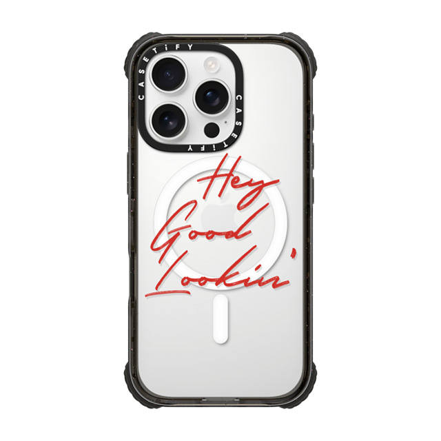 CASETiFY iPhone 16 Pro Case Black ウルトラ インパクトケース MagSafe 対応 Quote,Typography HEY GOOD LOOKIN' CASETiFY iPhone 16 Pro Case Black ウルトラ インパクトケース MagSafe 対応 Quote,Typography HEY GOOD LOOKIN'