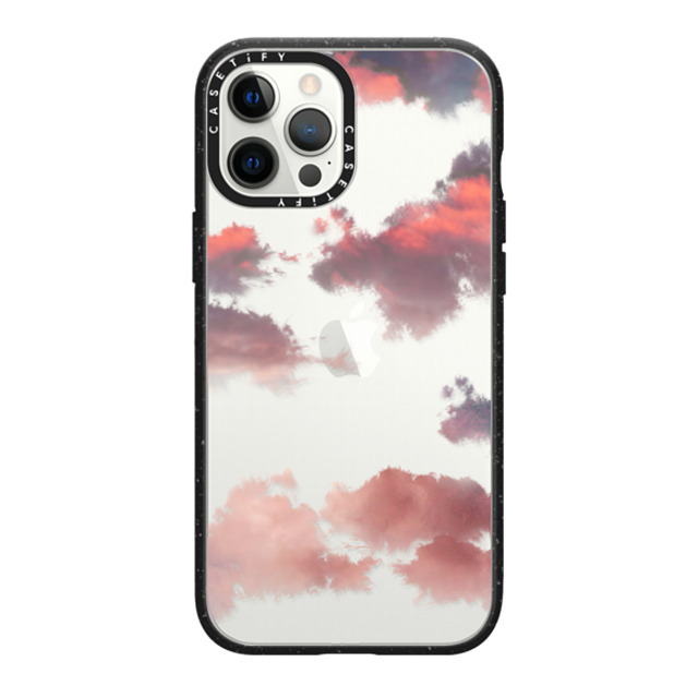 CASETiFY iPhone 12 Pro Max Case Matte Black Impact Case Cloud Clouds