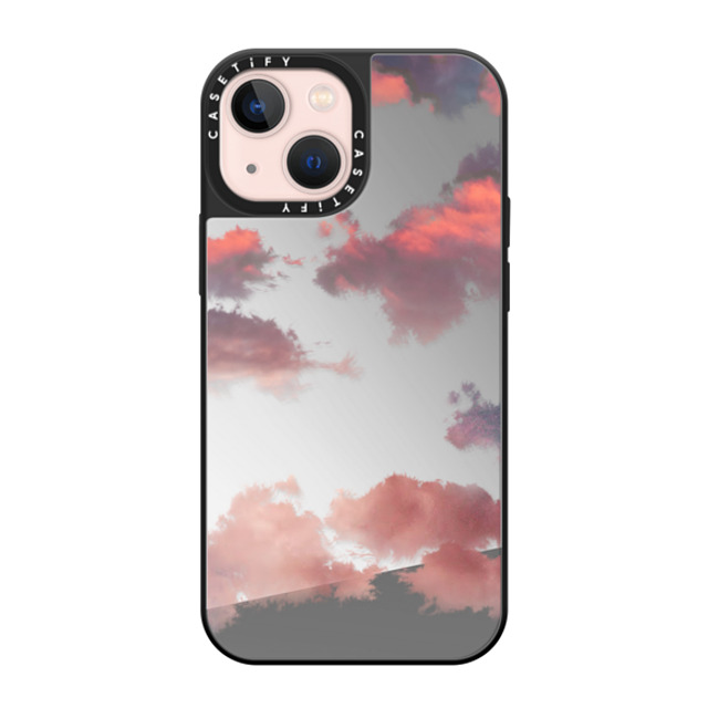 CASETiFY iPhone 13 Mini Case Silver on Black ミラーケース MagSafe対応 Cloud Cloud Clouds Mother's Day CASETiFY iPhone 13 Mini Case Silver on Black ミラーケース MagSafe対応 Cloud Cloud Clouds Mother's Day