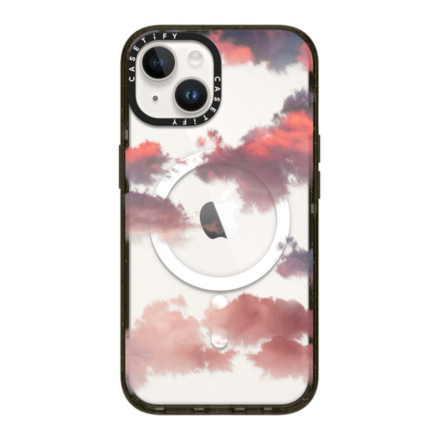 CASETiFY iPhone 14 ケース ブラック インパクトケース MagSafe対応 Cloud Clouds