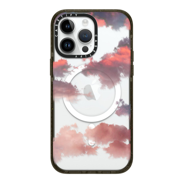 CASETiFY iPhone 14 Pro Max ケース ブラック インパクトケース MagSafe対応 Cloud Clouds