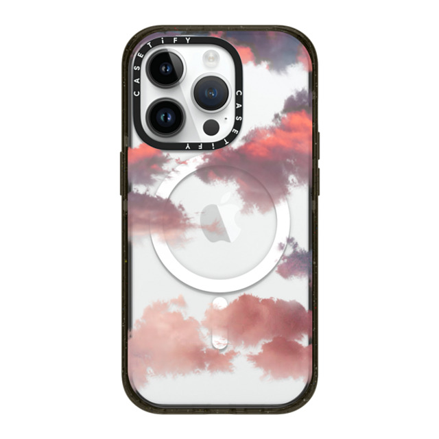 CASETiFY iPhone 14 Pro ケース ブラック インパクトケース MagSafe対応 Cloud Clouds