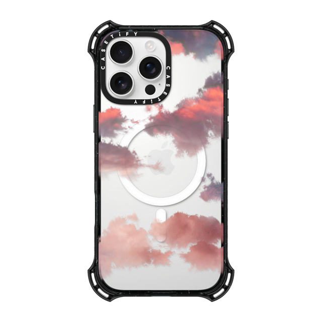 CASETiFY iPhone 16 Pro Max ケース ブラック バウンスケース Cloud Clouds