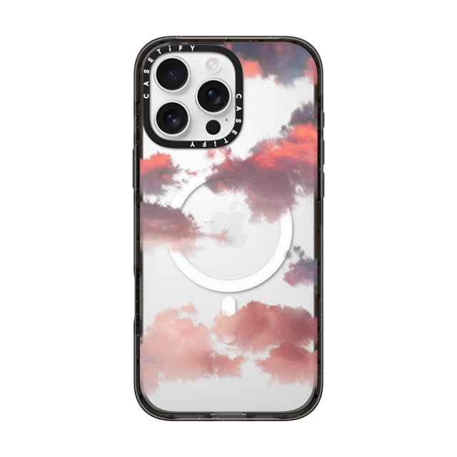 CASETiFY iPhone 16 Pro Max ケース ブラック インパクトケース MagSafe対応 Cloud Clouds