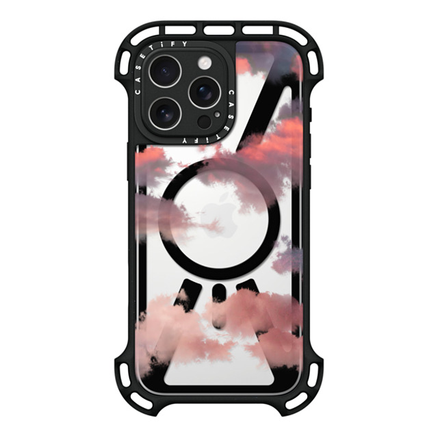 CASETiFY iPhone 16 Pro Max ケース ブラック ウルトラ バウンスケース MagSafe対応 Cloud Clouds