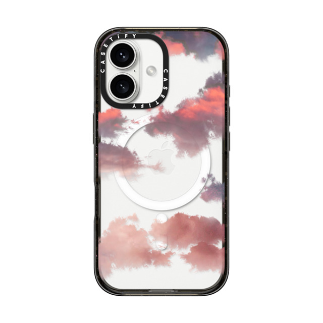 CASETiFY iPhone 16 ケース ブラック インパクトケース MagSafe対応 Cloud Clouds