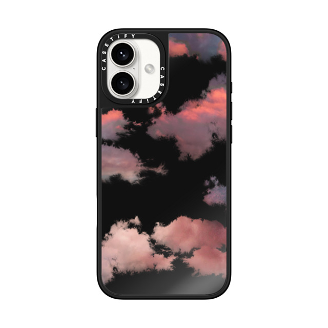 CASETiFY iPhone 16 Plus Case Black on Black ミラーケース MagSafe対応 Cloud Clouds CASETiFY iPhone 16 Plus Case Black on Black ミラーケース MagSafe対応 Cloud Clouds