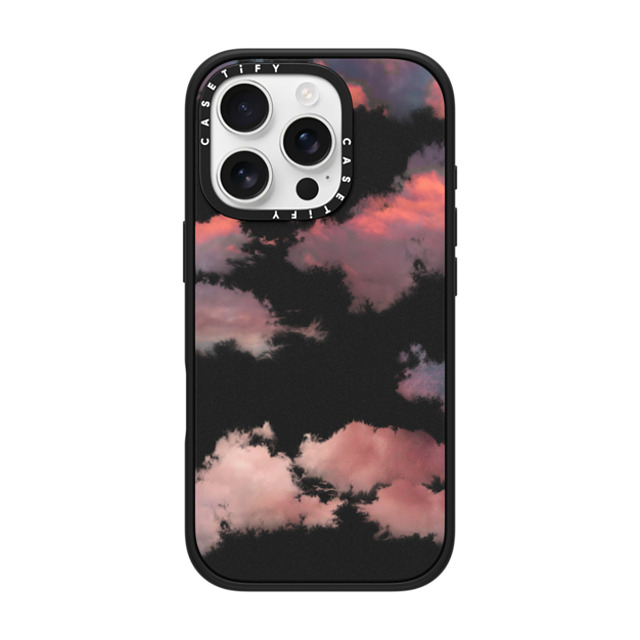 CASETiFY iPhone 16 Pro ケース マットブラック インパクトケース MagSafe対応 Cloud Clouds