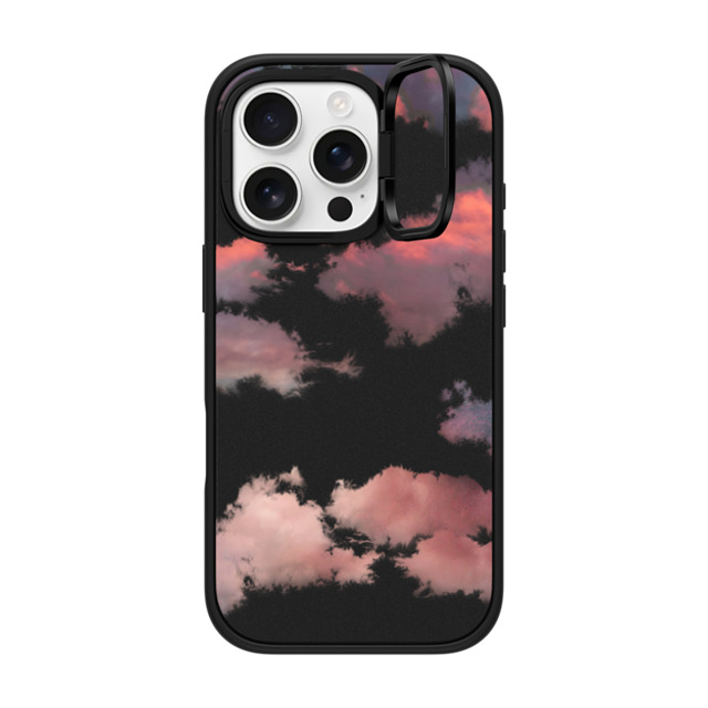 CASETiFY iPhone 16 Pro ケース マットブラック インパクトリングスタンドケース MagSafe対応 Cloud Clouds