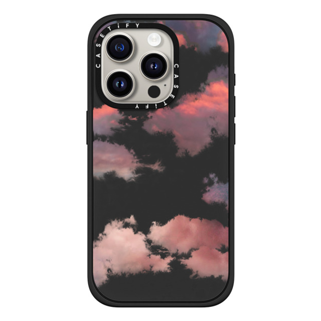 CASETiFY iPhone 15 Pro ケース マットブラック インパクトケース MagSafe対応 Cloud Clouds