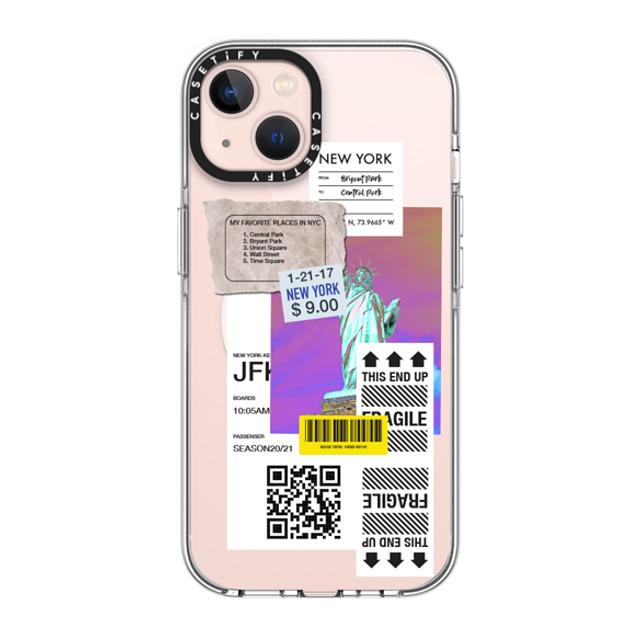 CASETiFY iPhone 13 ケース クリア クリア ケース MagSafe対応 ステッカー Label Note Case 01