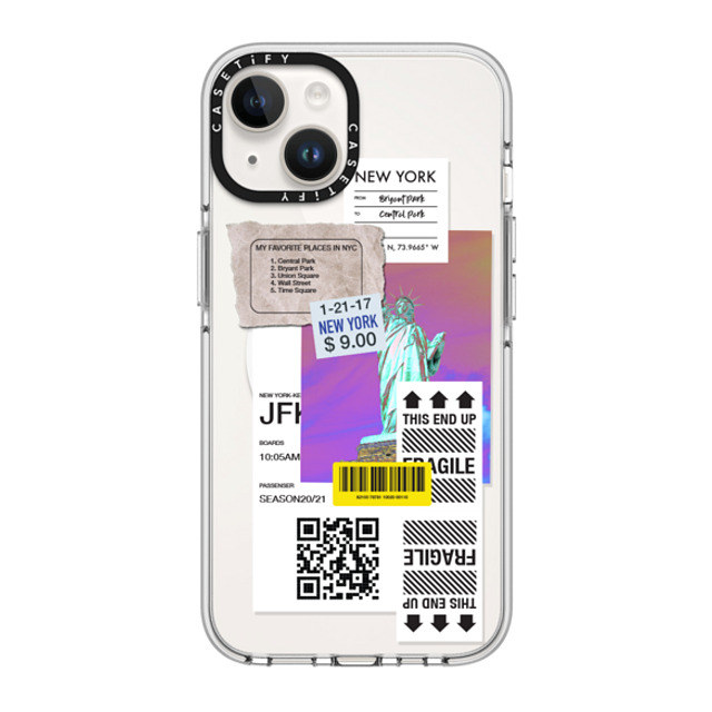 CASETiFY iPhone 14 ケース クリア クリア ケース MagSafe対応 ステッカー Label Note Case 01