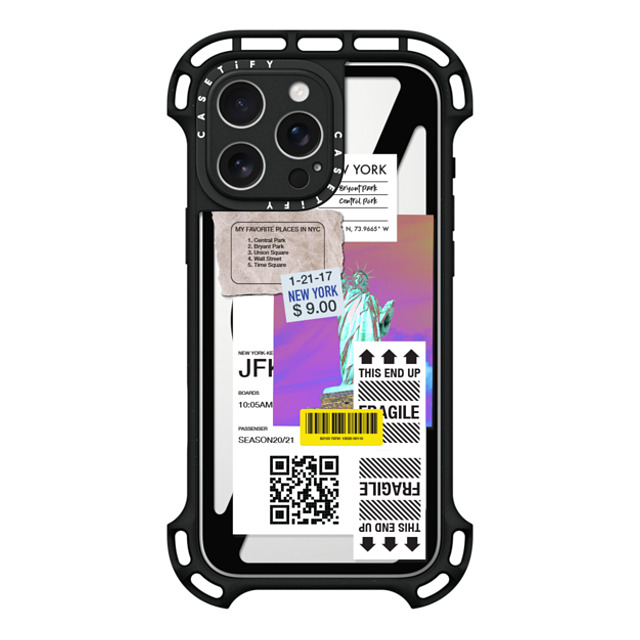 CASETiFY iPhone 16 Pro Max ケース ブラック ウルトラ バウンスケース MagSafe対応 ステッカー Label Note Case 01