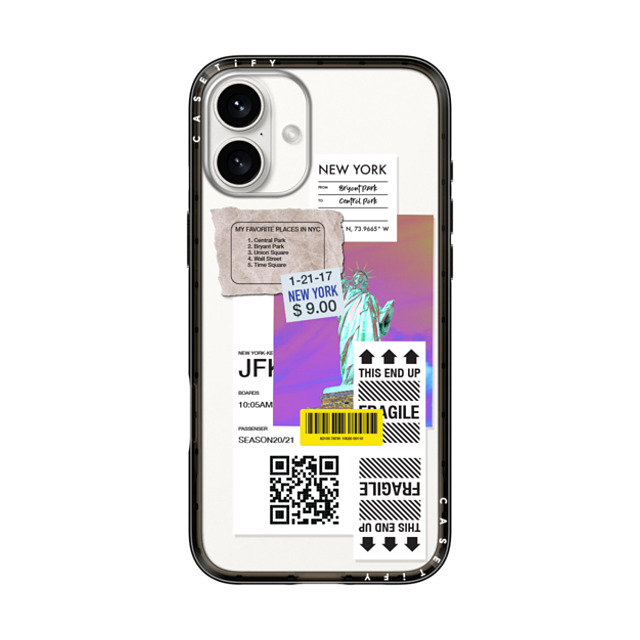 CASETiFY iPhone 16 Plus Case Black インパクトライトケース ステッカー Label Note Case 01 CASETiFY iPhone 16 Plus Case Black インパクトライトケース ステッカー Label Note Case 01