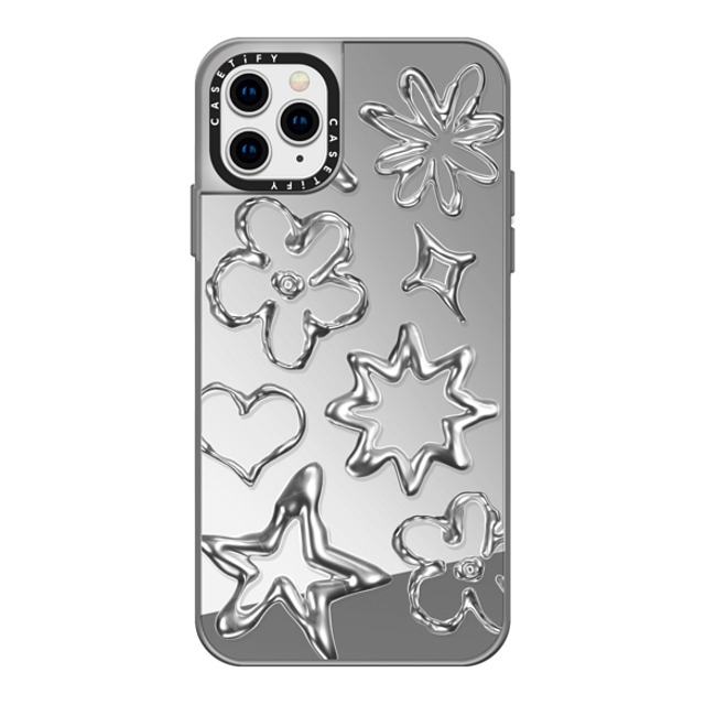CASETiFY iPhone 11 Pro Max Case シルバー (シルバーバンパー) ミラーケース Star,Pattern Pattern,Star,Monochrome,Futurism Chrome Doodles Father's Day CASETiFY iPhone 11 Pro Max Case シルバー (シルバーバンパー) ミラーケース Star,Pattern Pattern,Star,Monochrome,Futurism Chrome Doodles Father's Day