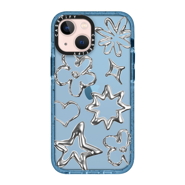 CASETiFY iPhone 13 Mini ケース ベイビーブルー インパクトケース Star,Pattern Pattern,Star,Monochrome,Futurism Chrome Doodles Father's Day CASETiFY iPhone 13 Mini ケース ベイビーブルー インパクトケース Star,Pattern Pattern,Star,Monochrome,Futurism Chrome Doodles Father's Day