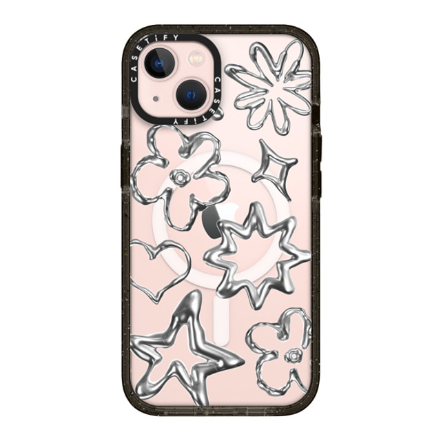 CASETiFY iPhone 13 Case Black Impact Case MagSafe Compatible Star,Pattern Pattern,Star,Monochrome,Futurism Chrome Doodles Mother's Day CASETiFY iPhone 13 Case Black Impact Case MagSafe Compatible Star,Pattern Pattern,Star,Monochrome,Futurism Chrome Doodles Mother's Day