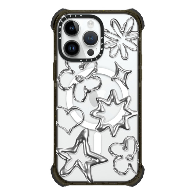 CASETiFY iPhone 14 Pro Max ケース ブラック ウルトラ インパクトケース MagSafe 対応 Star,Pattern Futurism,Monochrome,Pattern,Star Chrome Doodles Back to School CASETiFY iPhone 14 Pro Max ケース ブラック ウルトラ インパクトケース MagSafe 対応 Star,Pattern Futurism,Monochrome,Pattern,Star Chrome Doodles Back to School