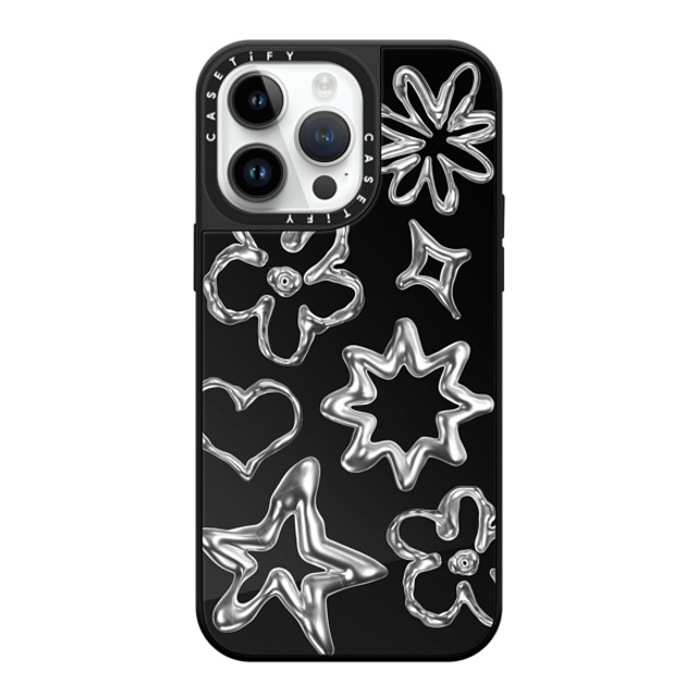 CASETiFY iPhone 14 Pro Max Case Black on Black ミラーケース MagSafe対応 Star,Pattern Pattern,Star,Monochrome,Futurism Chrome Doodles Mother's Day CASETiFY iPhone 14 Pro Max Case Black on Black ミラーケース MagSafe対応 Star,Pattern Pattern,Star,Monochrome,Futurism Chrome Doodles Mother's Day