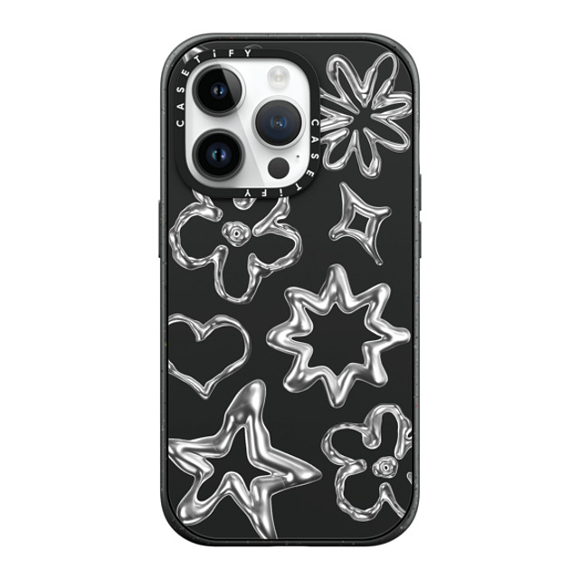 CASETiFY iPhone 14 Pro ケース マットブラック インパクトケース Star,Pattern Futurism,Monochrome,Pattern,Star Chrome Doodles Back to School CASETiFY iPhone 14 Pro ケース マットブラック インパクトケース Star,Pattern Futurism,Monochrome,Pattern,Star Chrome Doodles Back to School