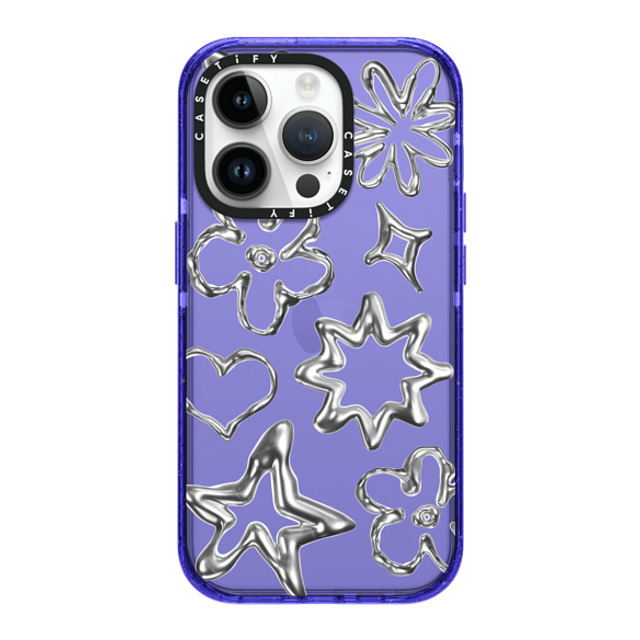 CASETiFY iPhone 14 Pro Case Peri Purple Impact Case Futurism,Monochrome,Pattern,Star Chrome Doodles CASETiFY iPhone 14 Pro Case Peri Purple Impact Case Futurism,Monochrome,Pattern,Star Chrome Doodles