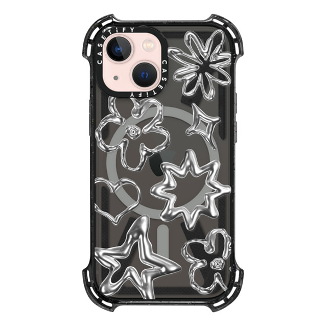 CASETiFY iPhone 13 Mini ケース Triple Black バウンスケース Star,Pattern Pattern,Star,Monochrome,Futurism Chrome Doodles Father's Day CASETiFY iPhone 13 Mini ケース Triple Black バウンスケース Star,Pattern Pattern,Star,Monochrome,Futurism Chrome Doodles Father's Day