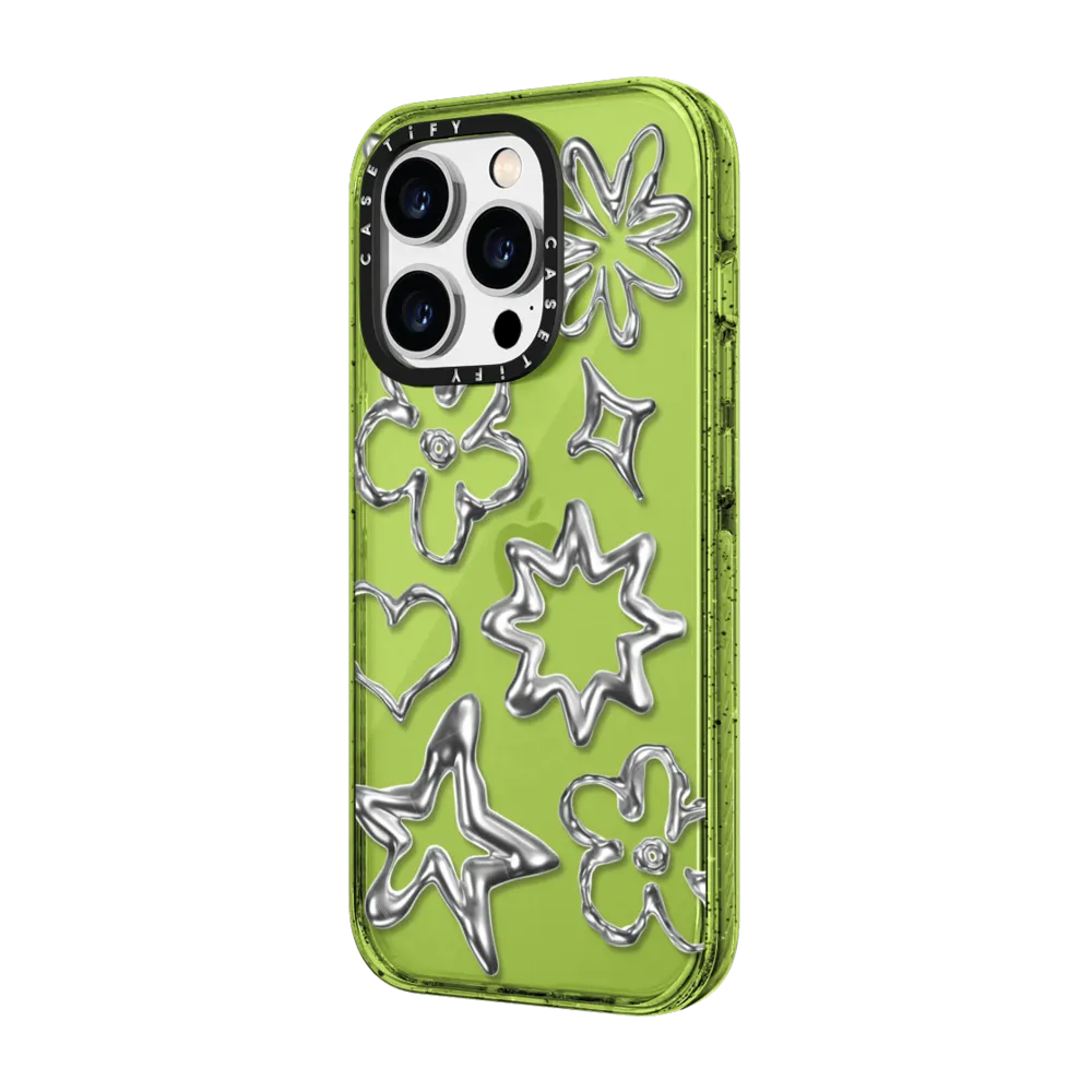 Impact iPhone 14 Pro Case - Chrome Doodles