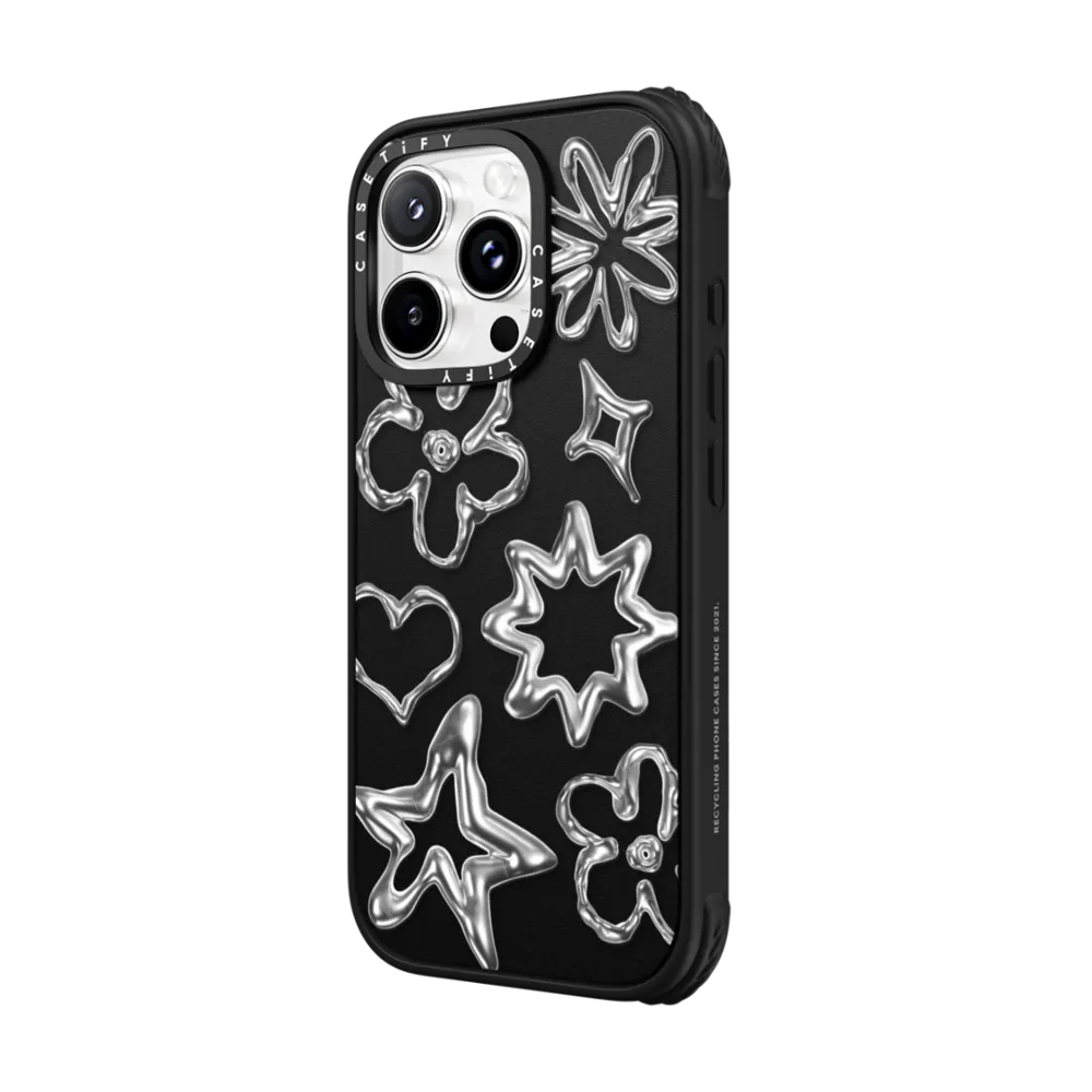Ultra Impact iPhone 16 Pro Max Case MagSafe Compatible - Chrome Doodles