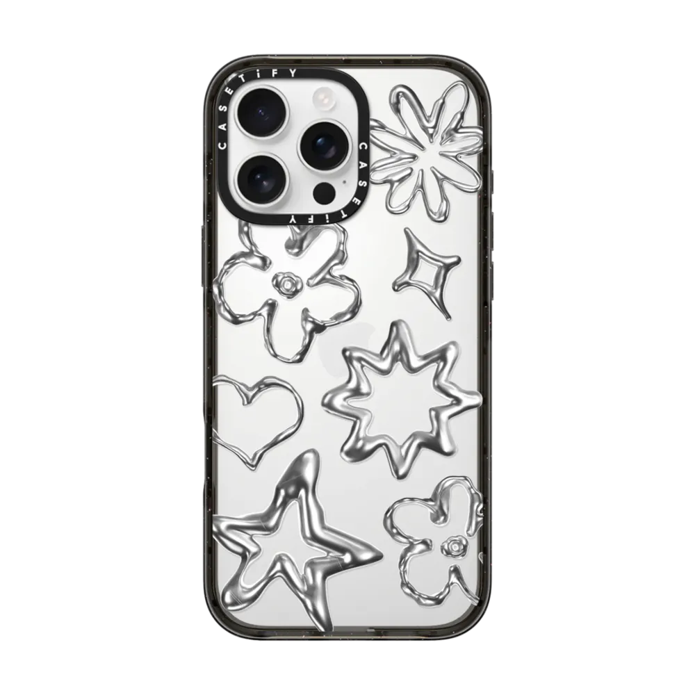 Impact iPhone 16 Pro Max Case - Chrome Doodles