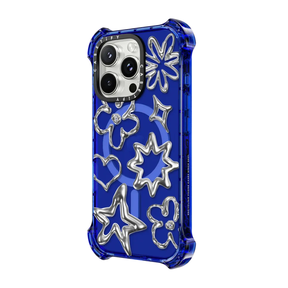 Bounce iPhone 16 Pro Max Case MagSafe Compatible - Chrome Doodles