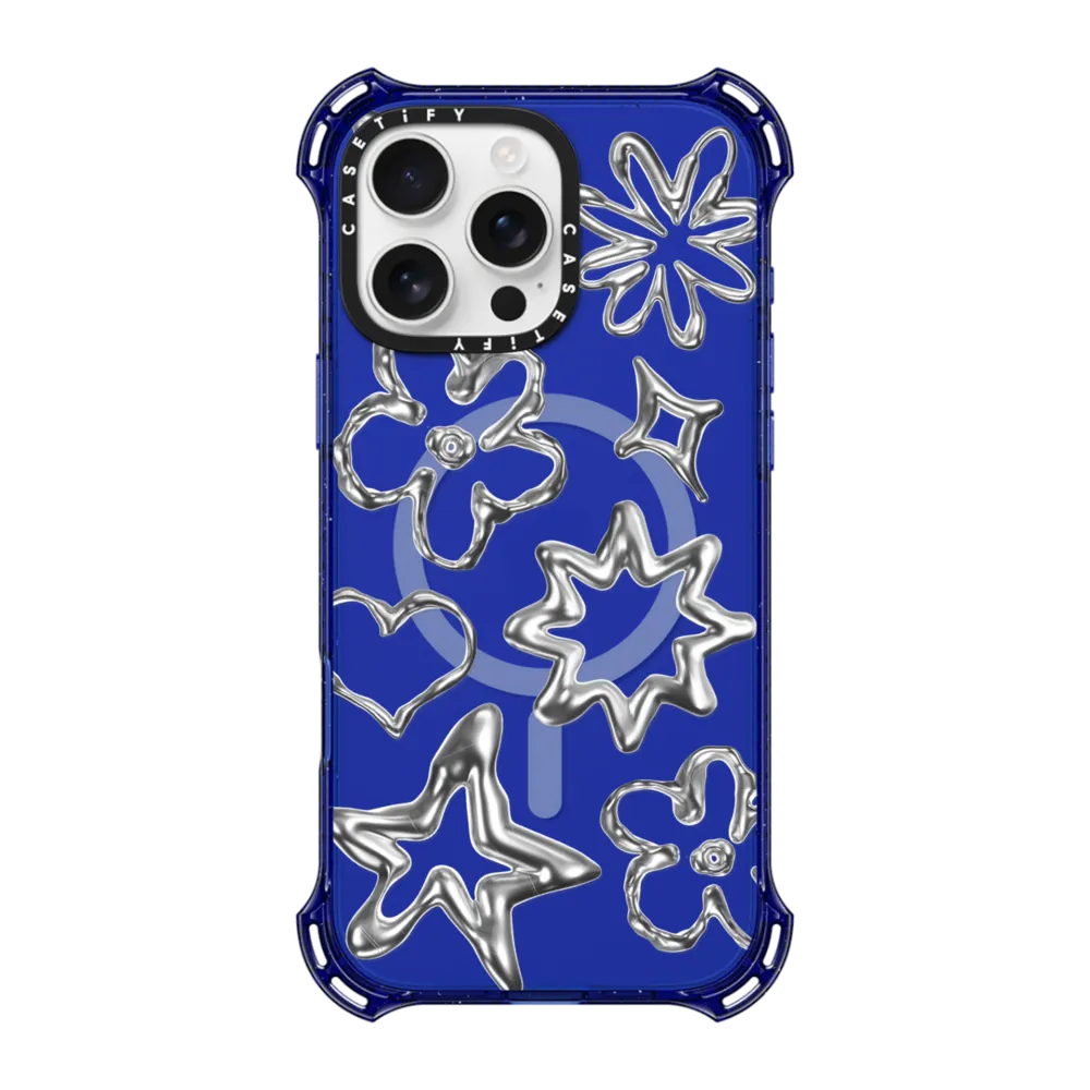 Bounce iPhone 16 Pro Max Case MagSafe Compatible - Chrome Doodles