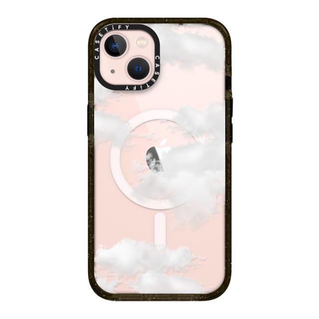 CASETiFY iPhone 13 ケース ブラック インパクトケース MagSafe対応 Cloud Clouds