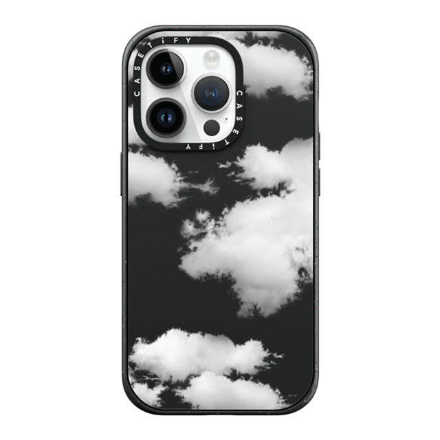 CASETiFY iPhone 14 Pro ケース マットブラック インパクトケース MagSafe対応 Cloud Clouds