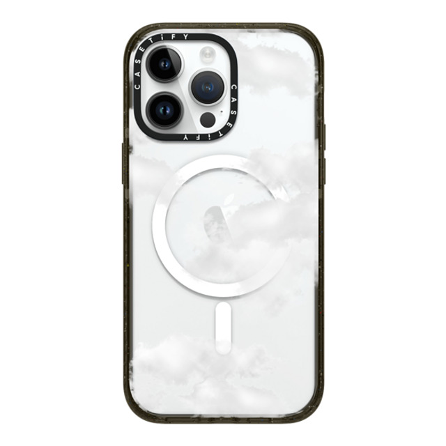 CASETiFY iPhone 14 Pro Max ケース ブラック インパクトケース MagSafe対応 Cloud Clouds