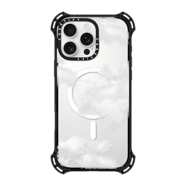 CASETiFY iPhone 16 Pro Max ケース ブラック バウンスケース Cloud Clouds