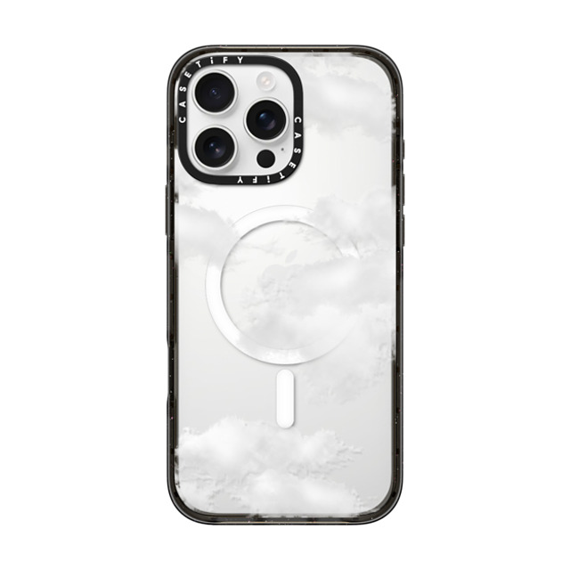 CASETiFY iPhone 16 Pro Max ケース ブラック インパクトケース MagSafe対応 Cloud Clouds