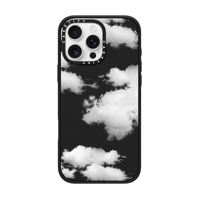 CASETiFY iPhone 16 Pro Max ケース マットブラック インパクトケース MagSafe対応 Cloud Clouds