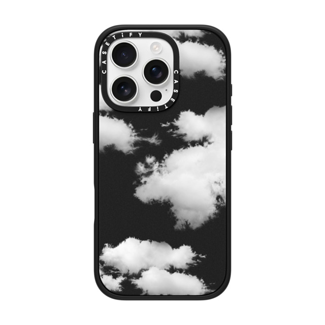 CASETiFY iPhone 16 Pro ケース マットブラック インパクトケース Cloud Clouds