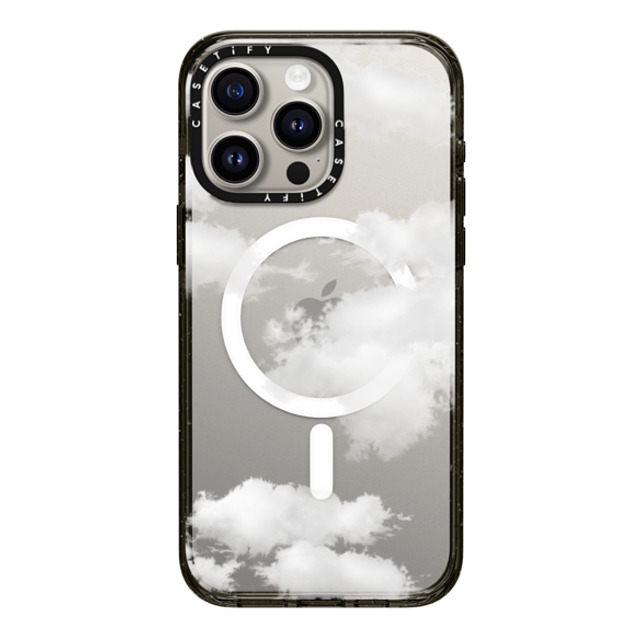 CASETiFY iPhone 15 Pro Max ケース ブラック インパクトケース MagSafe対応 Cloud Clouds