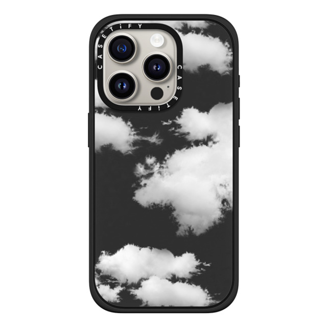 CASETiFY iPhone 15 Pro ケース マットブラック インパクトケース MagSafe対応 Cloud Clouds