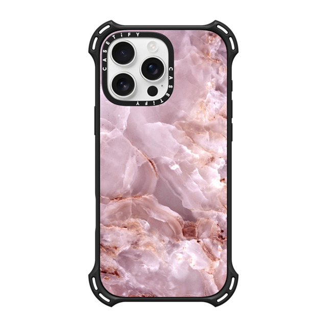 CASETiFY iPhone 16 Pro Max ケース マットブラック バウンスケース Minimalism marble045