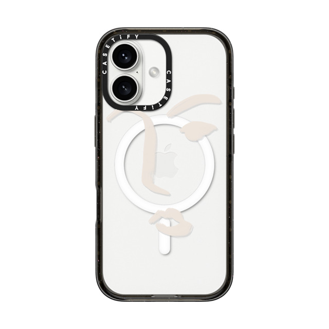 CASETiFY iPhone 16 Case Black Impact Case MagSafe Compatible Line Art Line Art FACE Father's Day CASETiFY iPhone 16 Case Black Impact Case MagSafe Compatible Line Art Line Art FACE Father's Day