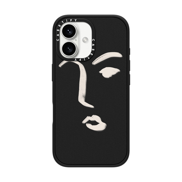 CASETiFY iPhone 16 Case Matte Black Impact Case MagSafe Compatible Line Art Line Art FACE Father's Day CASETiFY iPhone 16 Case Matte Black Impact Case MagSafe Compatible Line Art Line Art FACE Father's Day
