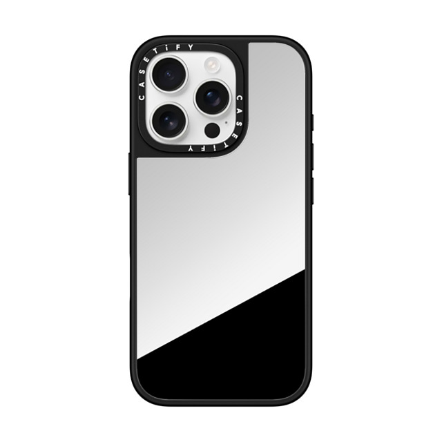 CASETiFY iPhone 16 Pro ケース Silver on Black ミラーケース MagSafe対応 CASETiFY BLACK casetify_artist