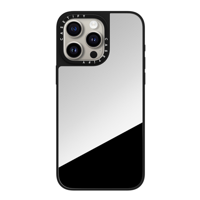 CASETiFY iPhone 15 Pro Max ケース Silver on Black ミラーケース MagSafe対応 CASETiFY BLACK casetify_artist