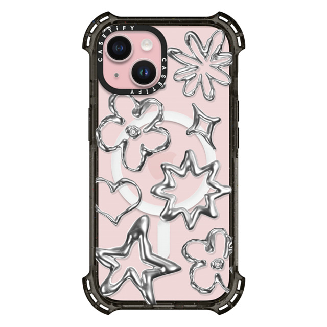 CASETiFY iPhone 15 ケース ブラック バウンスケース Star,Pattern Pattern,Star,Monochrome,Futurism Chrome Doodles Father's Day CASETiFY iPhone 15 ケース ブラック バウンスケース Star,Pattern Pattern,Star,Monochrome,Futurism Chrome Doodles Father's Day