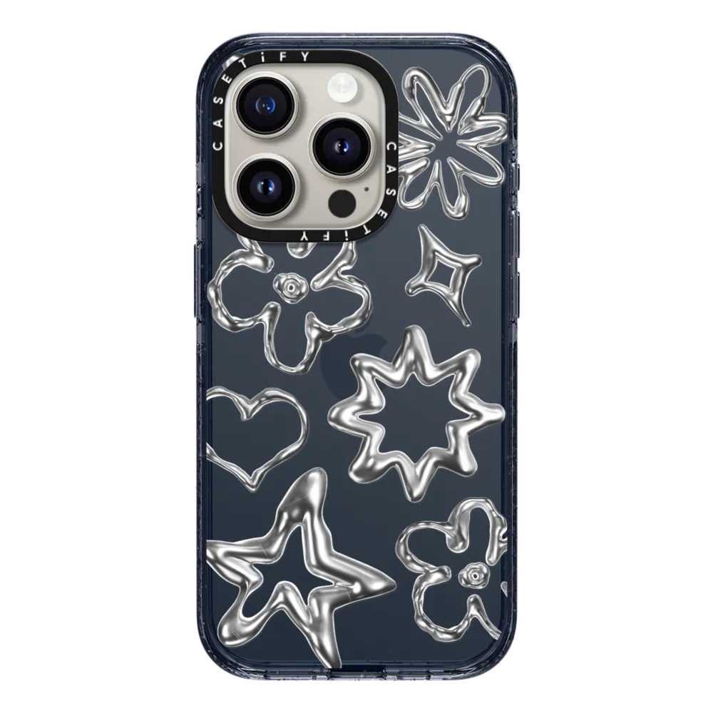 Impact iPhone 15 Pro Case - Chrome Doodles