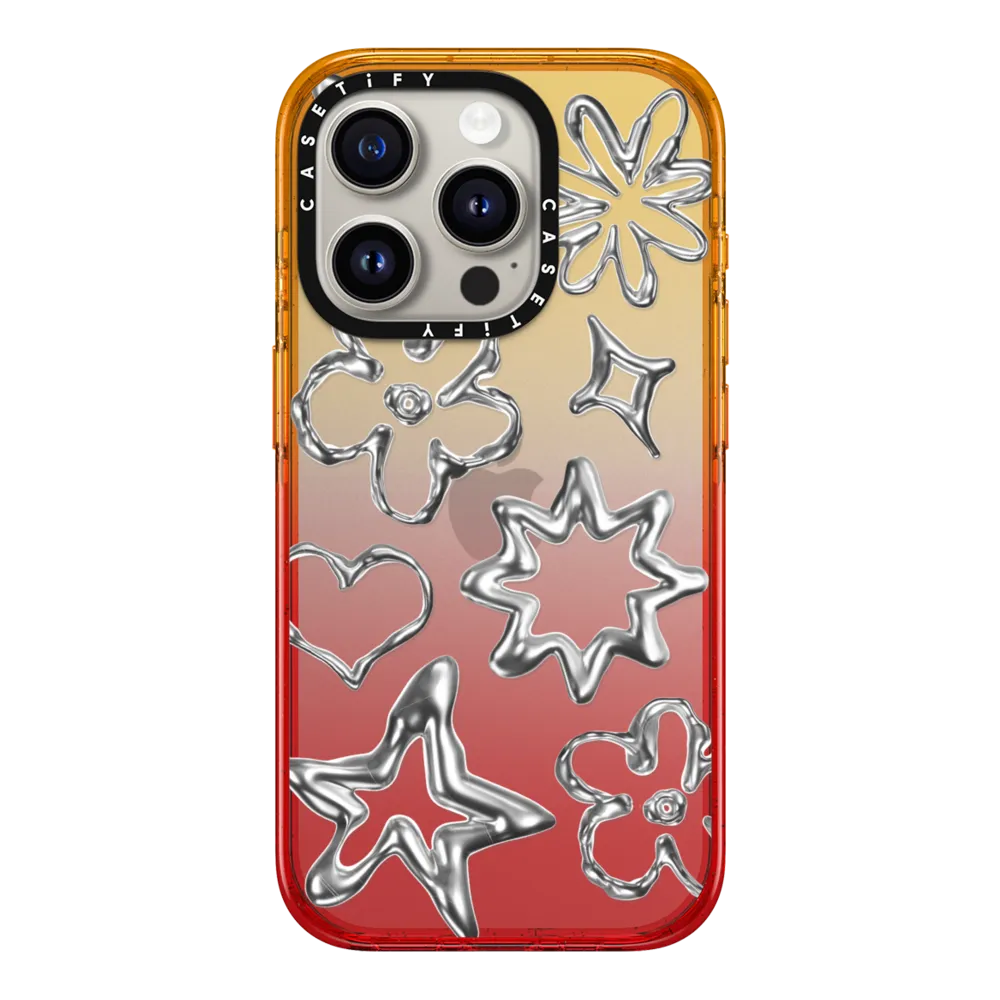 Impact iPhone 15 Pro Case - Chrome Doodles